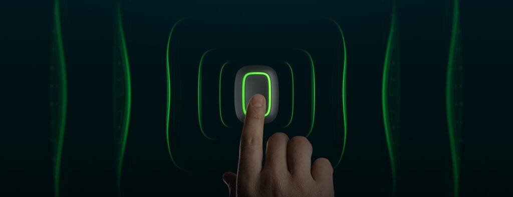 Finger scanning to pass alarm system.